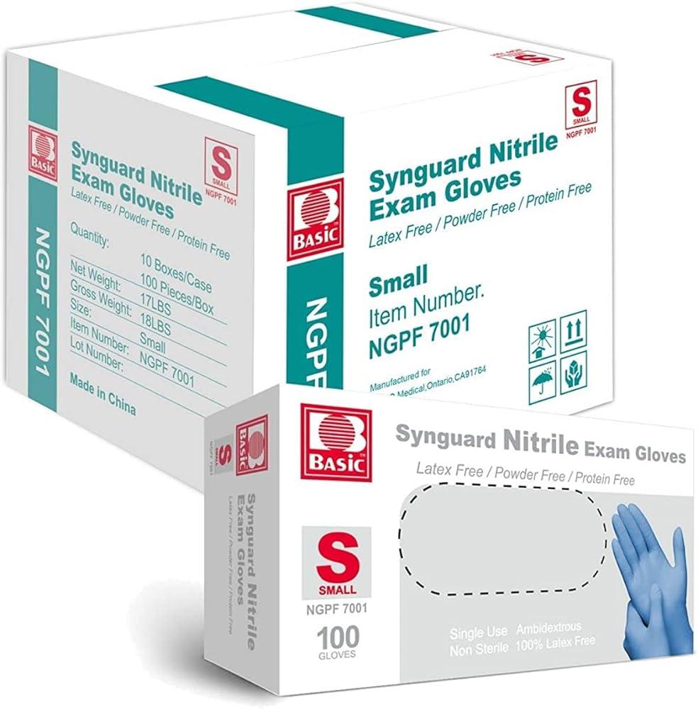 Medical Blue Nitrile Exam Gloves, Latex-Free & Powder-Free Food-Safe House Cleaning Disposable Glove (1000 Pcs)