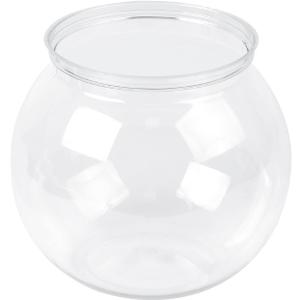 MIDELONG Mini Plastic Fish Bowl, 27 oz Decorative Fish Bowls Unbreakable Heavy Duty Goldfish Bowl for Centerpiece Vases, Party Decorations, Pack of 1