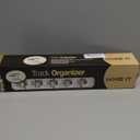 HOME IT Mop And Broom Holder Wall Mount - Garage Storage Systems with 5 Slots, 6 Hooks, 7.5lbs Capacity Per Slot - Garden Tool Organizer For Home, Kitchen, Closet, Garage, Laundry Room - Off-White