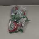 Finnhomy Swivel Caster Wheels 4 Inch Threaded Stem Casters Set of 4 Heavy Duty 3/8"-16 x 1 with Brake Polyurethane Industrial Locking Castors Wheels for Cart/Furniture 2200 Lbs Smooth Casters, Red