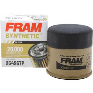 FRAM Synthetic XG4967P 20K Mile Change Automotive Replacement Engine Oil Filter for Synthetic Oil Changes, Premium Vehicle Engine Protection Oil Filter for Select Vehicle Model Years (Pack of 1)