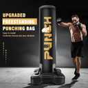 Heavy Boxing Bag with Stand for Adult Teens, Freestanding Inflatable Punching Bag with Gloves, Men Women Stand Kickboxing Boxing Set for Martial Arts MMA Home Gym Exercise Training Equipment