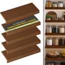 Wire Shelf Covers, Bamboo Wire Rack Covers for Pantry, ClosetKitchen (5pcs, 30" W x 12" D, Walnut)