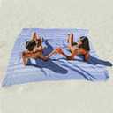 Antfuny 2 Packs Turkish Beach Towel Jumbo Extra Large XL XXL Big Oversized Giant Huge Thin Outdoor Picnic Accessories Travel Essentials for Family Camping Gears Must Haves Yard Mat Navy