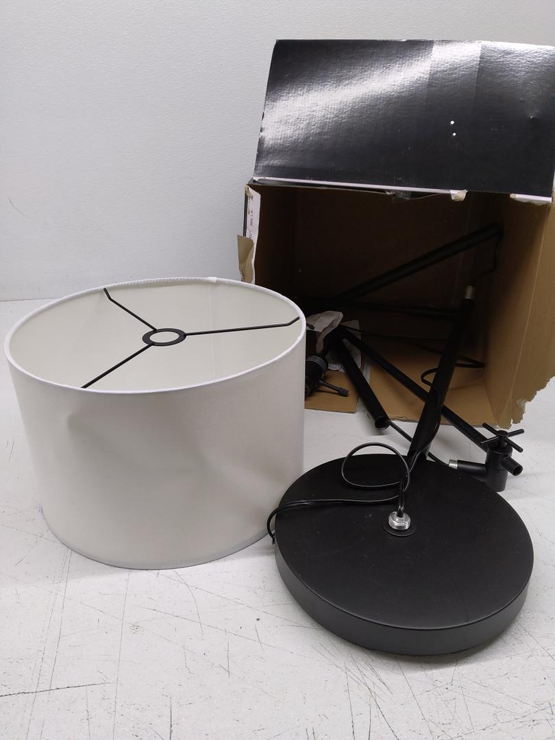 Globe Electric 66" Matte Black Floor Lamp with Adjustable Height and Dimmer Switch