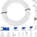 Refrigerator Water Line Kit, CGELE Ice Maker Water Line Kit with 1/4" OD 39.4ft Water Line Reverse Osmosis Quick Connect Fittings Push To Connect Water Tube Fittings for Fridge Ice Maker