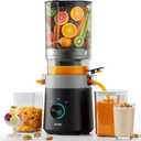 Aeitto 3-in-1 Cold Press Juicer for Juice, Nut Milk & Sorbet – Filter-Free Design for Effortless Cleaning, 6.0" Extra Large Chute Fits Whole Fruits & Vegetables, Juicer Machines High Yield, With Brush