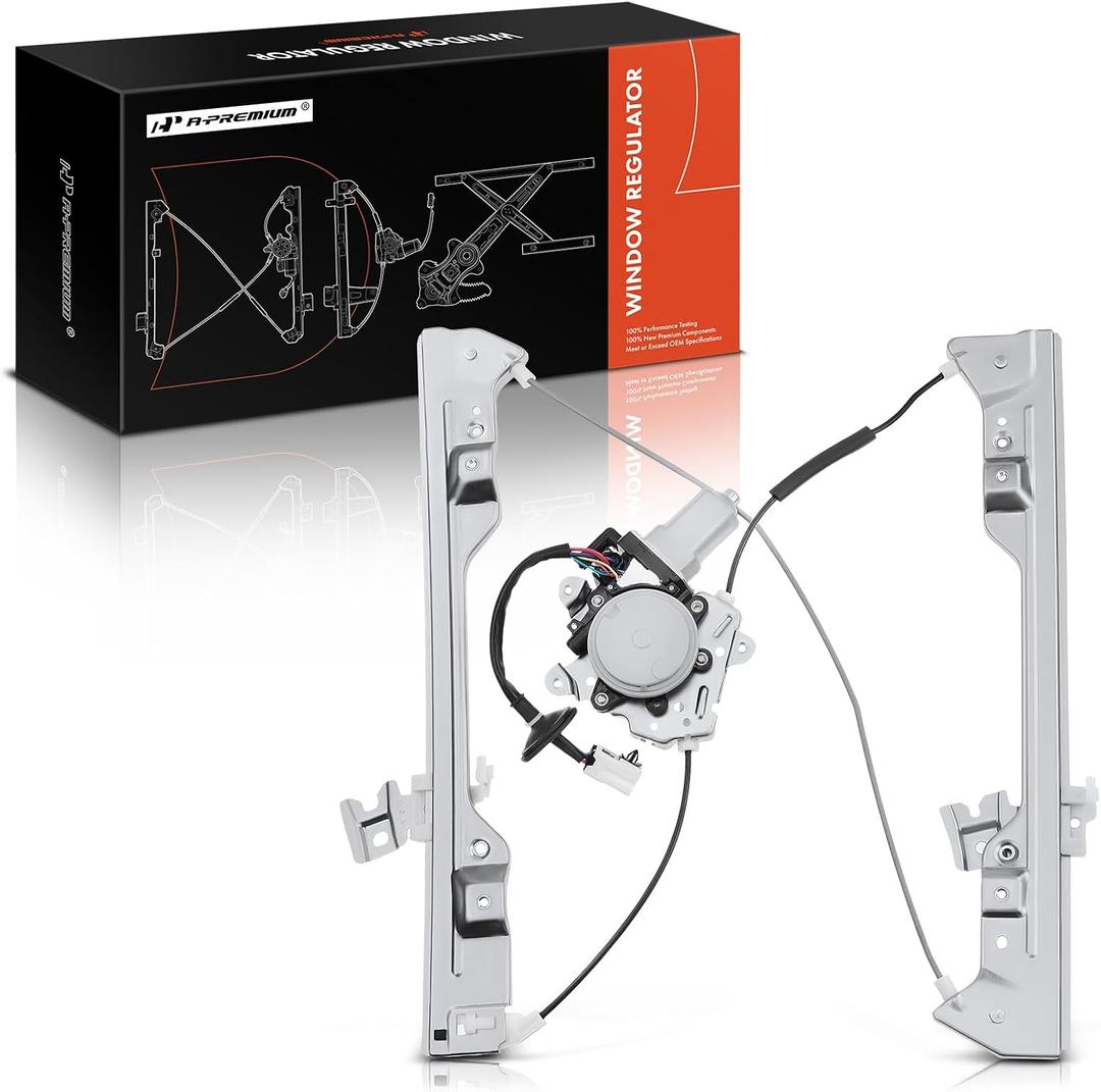 A-Premium Electric Power Window Regulator with 6-Pin Motor Compatible with Nissan Altima 2002-2006 (from 10/01/2001), with Auto Up/Down, Front Right Passenger Side, Replace# 807208J000