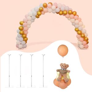 TEKXYZ Adjustable Clear Acrylic Balloon Stand and Balloon Arch Stand Kit for Party Decorations, Not Include Balloons