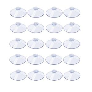 AQUANEAT 20 Packs Suction Cups 2.2 Inch Clear Sucker Pads Without Hook for Glass Home Organization Decoration