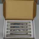 5 Pack 5 Inch Knurled Black and Gold Cabinet Pulls Matte Black and Brushed Gold Cabinet Handles AP1311 Knurled Kitchen Hardware for Cabinets Drawers Dresser Cupboard Bedroom Bathroom Vanity