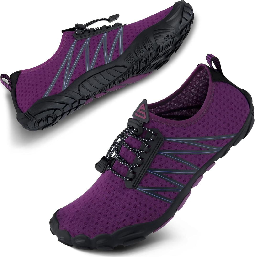SEEKWAY Water Shoes Men Women Adult Quick-Dry Aqua Sock Barefoot for Beach Swim River Pool Lake Hiking Kayaking Surfing Size: 10 Women/9 Men