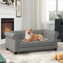 KEIKI Dog Bed for Medium and Large Dogs, Elevated Pet Sofa Bed, Durable Elevated Couch Bed with Legs, 39" Pet Bed for Dogs, Gray
