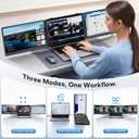 Laptop Screen Extender, Triple Screen Laptop Monitor Extender for 13-17.3 Laptop, 14 1080P FHD IPS Portable Monitor with 100% sRGB, Plug & Play Monitor Extension for Business Travel,Coding & Gaming