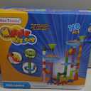 Marble Run Toy, 110pcs Marble Maze Kit STEM Educational Learning Toy for Kids, Mable Race Construction Railway Building Blocks with 60 Marbles Birthday Gift for Boys Girls 3 4 5 6 7 8 + Years Old