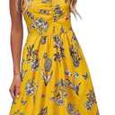 KILIG Women’s Summer Halter Maxi Dress Causal Floral Beach Sundress with Pockets, Medium 