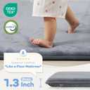 1.3" Thick Baby Floor Play Mat 71x79, Basic Padded Foam Mat for Tummy Time Crawling, Non Slip Cushioned for Babies Toddlers Infants Kids (Dark Grey)