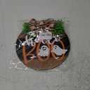Halloween Ghost Wreath, Wooden Halloween Ghost Door Sign Wreath Decorations for Front Door Hanger