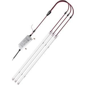 Magnetic Mount 2FT LED Retrofit Kit,2x2 FT (1 Driver& 3 LED Strips),27W,150LM/W,5000K Daylight White,0-10V Dimmable,T8 T10 T12 Fluorescent Replacement Troffer Retrofit Kit,Quick Easy Install