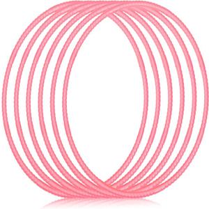 Shappy 6 Pcs Exercise Hoop Detachable Adjustable Plastic Toy Playground Toys Colored Hoop Circles for Teens Games Gymnastics Dog Agility Equipment Party Decor (23 Inch, Pink)