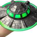 UFO Fidget Spinner for Kids Adults, Metal Luminous Space Desk Toy, Cool EDC Gadgets Anxiety Stress Relief Toys, Holiday Stocking Stuffer, Birthday Party Favor Gifts for Office Spaceship Toy
