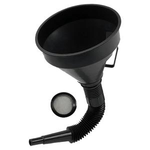 Flex Funnel - Wide Mouth Flexible Funnel with Handle, Automotive Funnels for Engine Oil, Liquid, Diesel, Kerosene,Gasoline (1pcs 5.2" Black)