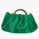 Women's Adele Embossed Pouchette Clutch Ring Handle