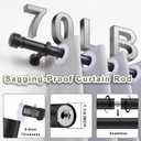 Heavy Duty Non- Adjustable 108In/9Ft Curtain Rods for Windows, Matte Black