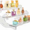 3-Tier Acrylic Display Shelf for Perfume Organizer, Cupcake Stand, Collectible Figures - Clear Fragrance Rack, Dessert Tower