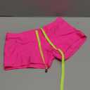 Men's Bright Color Swim Trunks, Sexy Stretch Swimwear, Drawsting Low-Rise Square-Leg (Medium, Neon Pink)