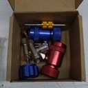 WADEO R1234yf Adapter Kit, AC Gauge Hose Conversion Adapters Including R1234yf Quick Coupler, R1234yf Can Tap, R410A Adapter, Tank Adapter and Valve Core Remover for R1234YF Refrigerant Charging