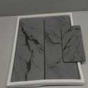 Large Stone Dish Drying Mat for Kitchen Counter, 2 PCS Quick Dry Stone Mats, Foldable Water Absorbing Diatomaceous Earth Drying Dishes Pad for Countertop Bottles Utensils Cup (Dark gray 24"x16" & 8"x4")