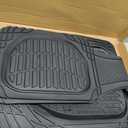 Motor Trend FlexTough Floor Mats for Cars, Black Deep Dish All-Weather Car Mats, Waterproof Trim-to Fit Automotive Floor Mats for Cars Trucks SUV, Universal Floor Liner Car Accessories