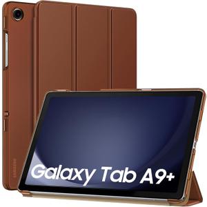 MoKo Case for Galaxy Tab A9+/A9 Plus 11 inch 2023, Slim Stand Protective Smart Cover with Hard PC Translucent Back Shell for Tab A9 Plus Tablet (SM-X210/X216/X218), Auto Wake/Sleep, Brown