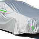 Car Cover Waterproof All Weather Outdoor, Full Exterior Cover for Automobiles, Rain Sun UV Protection Windproof, Scratch Resistant, Breathable, Dustproof (Fits 206"-215" SUV)