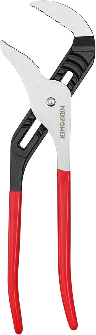 MAXPOWER 20 inch Groove Joint Pliers, 5.5 inch Max Opening, Straight Jaw Locks Pliers