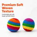 2 x 6 Packs Footbag, 2026 Upgraded Assorted Foot Bag Crochet Footbag for Kids Adults, Juggling Balls for Beginners, Multicolored Geometric Pattern