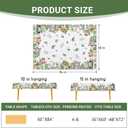 Jungle Safari Animals Rectangle Tablecloth 60 x 84 Inches, Tropical Wild Palm Leaves Decorative Dining Table Cloth, Botanical Dinner Tablecover Kids Baby Shower Birthday Party Picnic Decoration