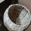 Cabilock Handwoven Hyacinth Planter Basket, Natural Woven Rattan Storage Basket for Small Plants, Eco-Friendly Indoor & Outdoor Decorative Pot Cover for Farmhouse, Boho Home Decor, 25X25X20CM