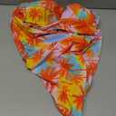 RELLECIGA Women's Ruched Tankini Top (XX-Large, Orange Coconut Tree)