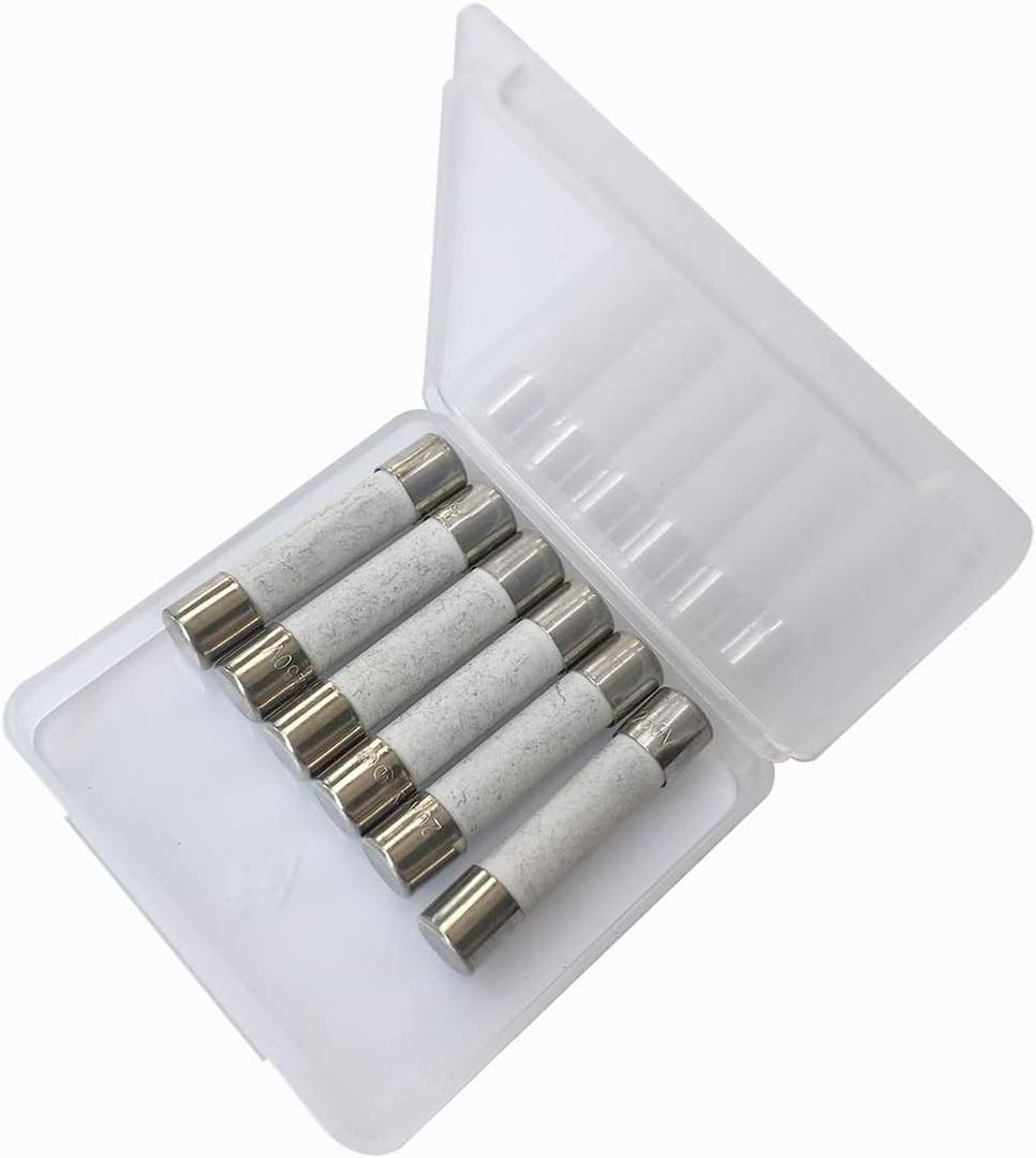 3 x 6 PCS 5304509451 Microwave Slow-Blow Fuse Ceramic Fuse 20 Amp 250V/125V for GE WB27X10388 and Whirlpool Kenmore KitchenAid, Jenn-Air, Amana and Magic Chef Other Microwaves