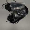 Patelai 50 Pieces Cord Locks Spring Toggles Stoppers Plastic Single Hole End Stopper Slider and 1/8 Inch 66 Feet Elastic Bungee Cord for Drawstring Shoelaces Clothing Bags(Black, Simple Style)