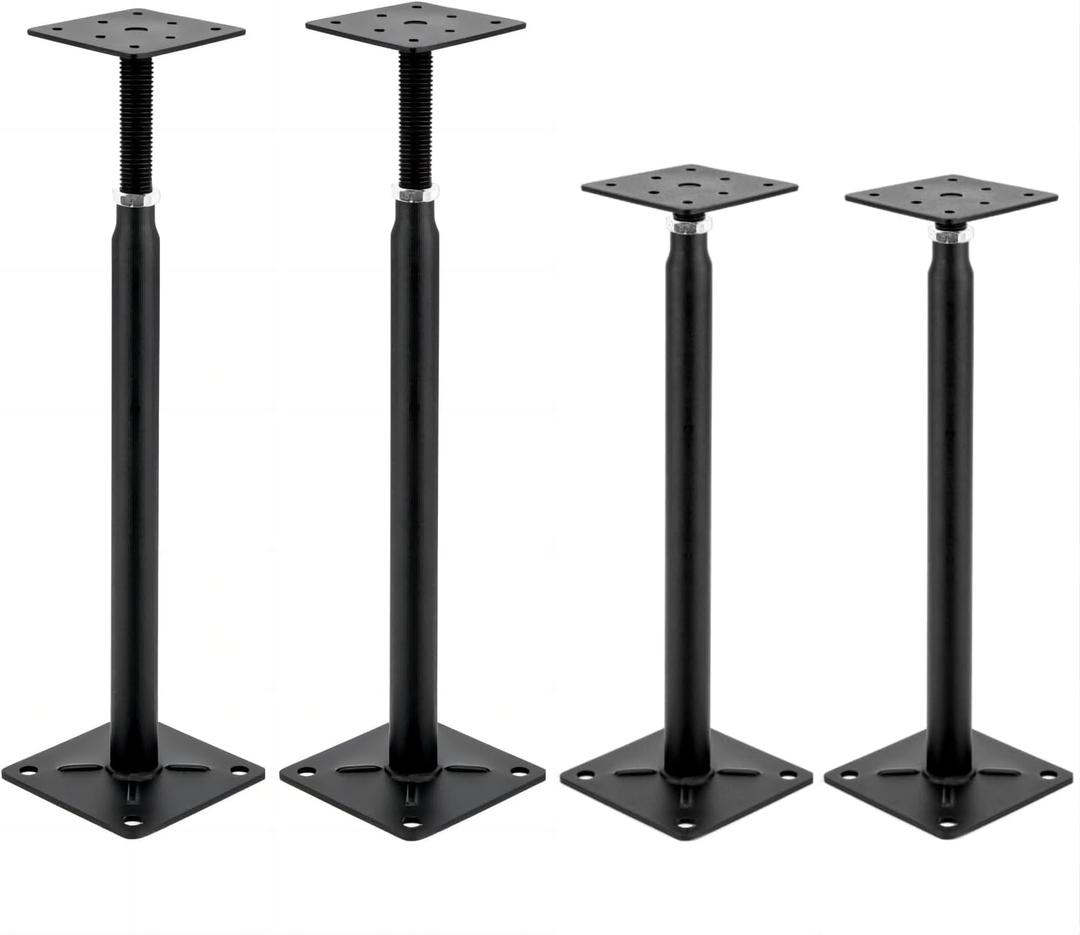 Adjustable Floor JackMini Screw Jack,Support Jack for The Floor,Adjustable House Jacks for Leveling,13" - 16" Height Range,Black(4 Pack)