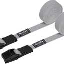 Rack Strap Tie Down Straps for Surfboard SUP Paddleboard Kayak Snowboard and Canoes, 15 Feet (Pair), Black/Yellow/Gray
