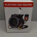 LHUKSGF Greenhouse Heater with Thermostat, Outdoor Heaters for Patio, 3 Modes for PTC Ceramic Fast Heating, Overheat Protection, IPX4 Waterproof for Greenhouse, Grow Tents, Patio, Black