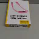 Glocusent Book Light, 3-Color & 6-Brightness Reading Light, Bendable Neck Light, 80-hr Lasting Rechargeable Book Light, Perfect Reading Lights for Books in Bed, Knitting, Book Lovers Gifts - 1Pack (Standard-Medium, Pink)