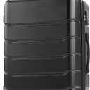 OLIXIS 28 Inch Luggage, Hardside Checked Suitcase with Spinner Wheels, Lightweight ABS Hard Shell Travel Luggage, TSA Approved Lock, Expandable Large Suitcase for Business & TravelBlack