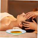 HOMSFOU Wax Heater Liner 2 Pcs Replacement Oil Warmer Dish Wax Melt Warmer Liner Dish Round Glass Dish Candle Wamer Bowl Plate Wax Tray for Electric Lamps Oil and Tart Warmers