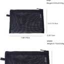 Mesh Cosmetic Bag 3 Size Makeup Bag Set Nylon Waterproof Organizing Bags Purse Organizer Pouches Travel Bags with Zipper (5,Medium)