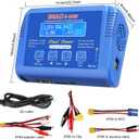 LiPo Battery Charger RC Balance Fast Battery Charger Discharger 80W 6A Smart Digital Battery Pack Charger for 1S-6S LiPo Life Li-ion 1-15S NiCD NiMH PB Smart Batteries RC Car (Blue)